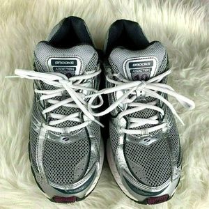 Brooks Addiction 10 Grey Gray Purple Running Shoes